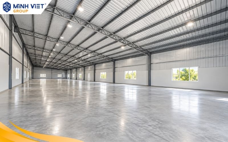 Mặt bằng kho xưởng Lệ Chi rộng và dễ bố trí công năng